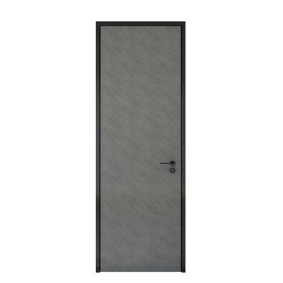 900mmの木製の穀物の外面ドア、ISO9001金属黒い木正面玄関