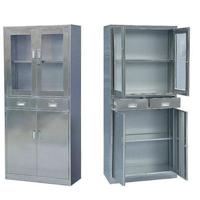900*450*1800mmのステンレス鋼の食器棚、ISO9001病院の貯蔵の食器棚